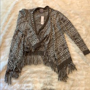 lily rain fringe cardigan